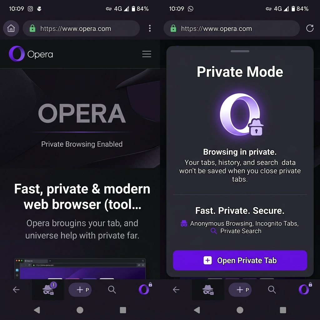 Opera APK Karanlık Mod